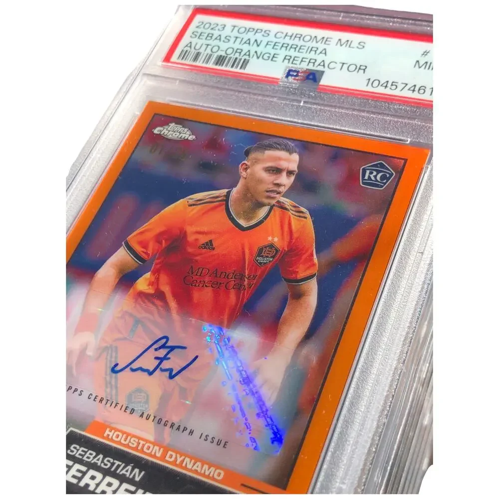 2023 Topps Chrome MLS Autos Orange Refractor #199 Sebastián Ferreira /25 PSA 9